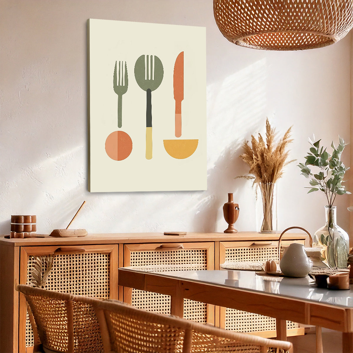 Minimalist Kitchen Essentials Canvas Wall Art