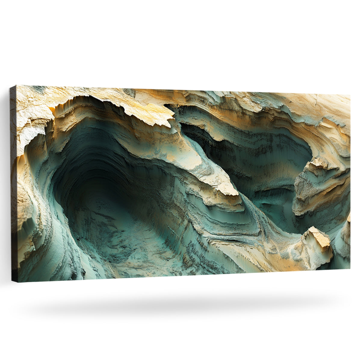Echoes of Erosion Landscape Abstract Canvas Wall Art