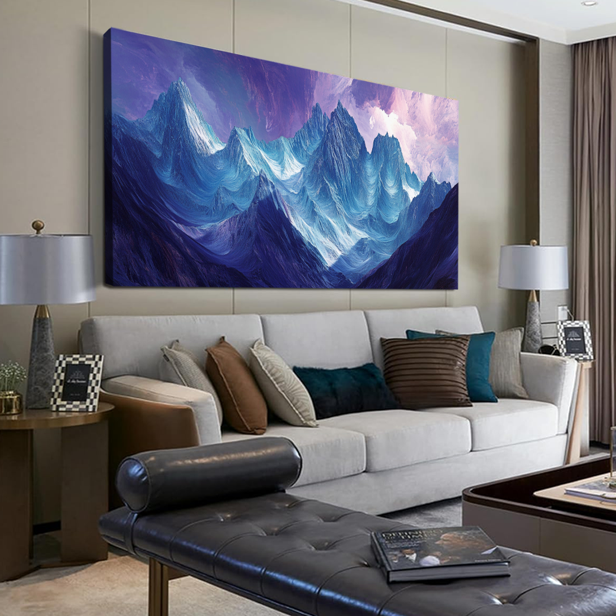Mystic Mountains Landscape Abstract Canvas Wall Art