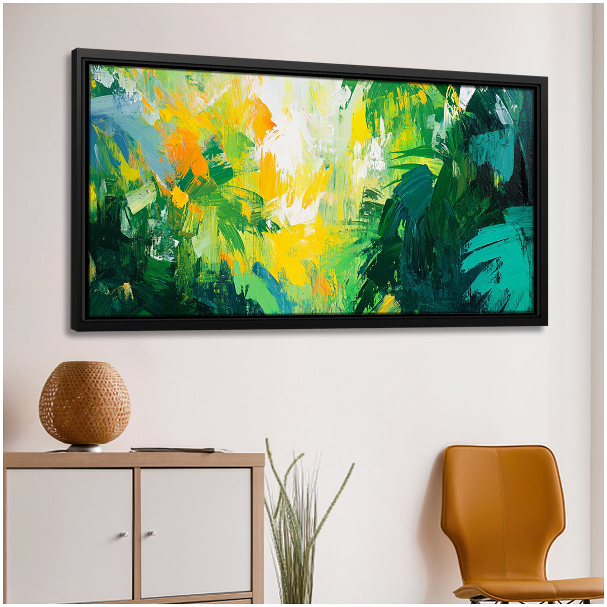 Vibrant Wilderness Impressionistic Abstract Canvas Wall Art