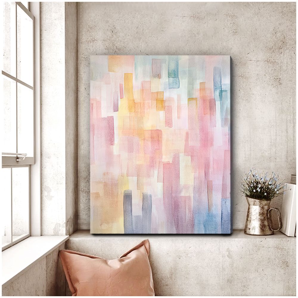 Soft Horizon Abstract Canvas Print Wall Art For Decoration