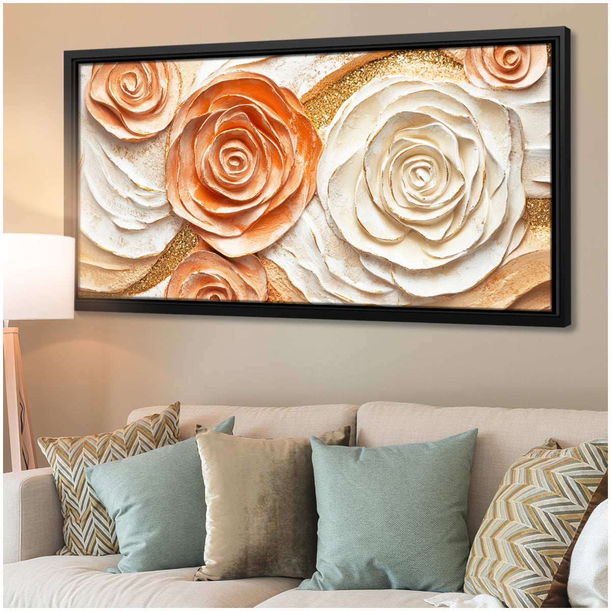 Elegant Blossom Floral Art Abstract Canvas for Living Room