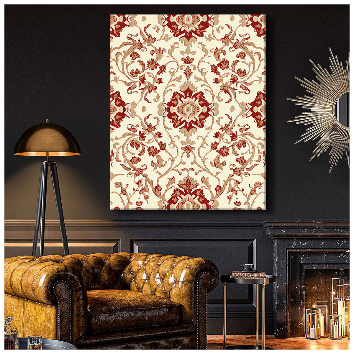 Whimsical Folk Art Canvas Boho Wall Decor