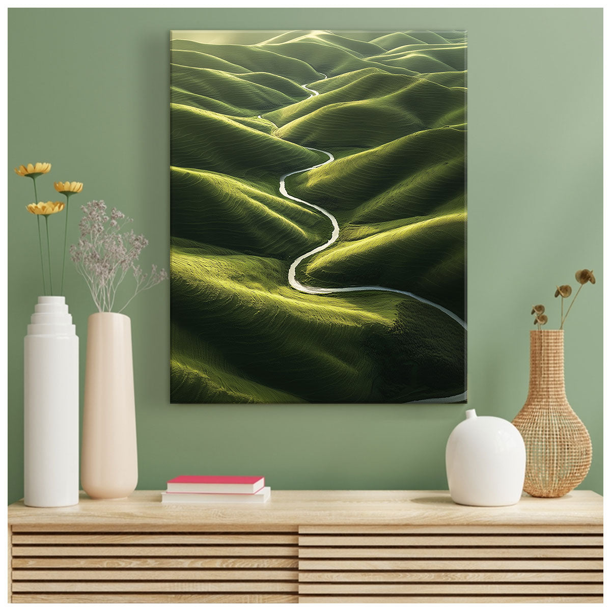 Green Hills Landscape Mountain Wall Art