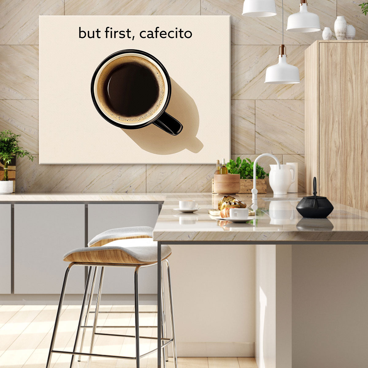 But First, Cafecito Dining Area Wall Art Decor