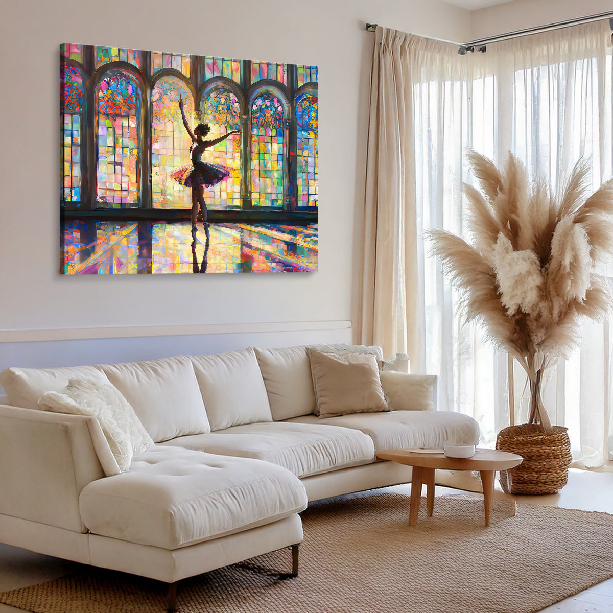 Graceful Ballerina Dancing Oil Painting Canvas Wall Art