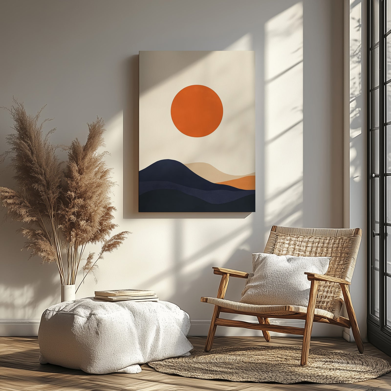 Golden Hour Minimalist Acrylic Art Wall