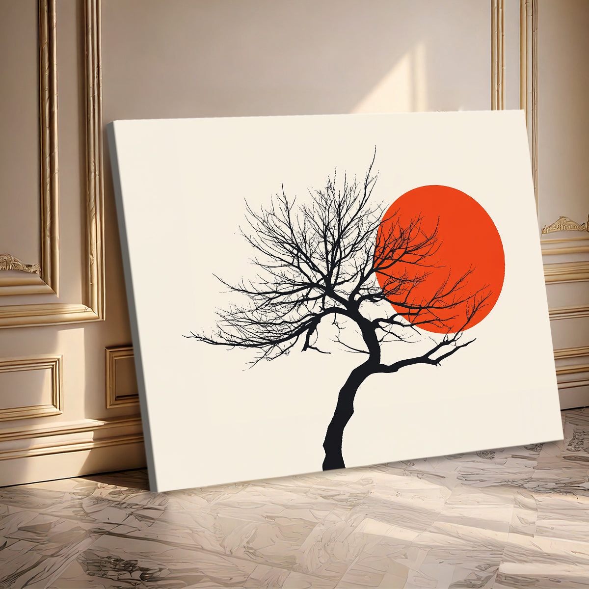 Sunset Serenity Vintage Abstract Landscape Art