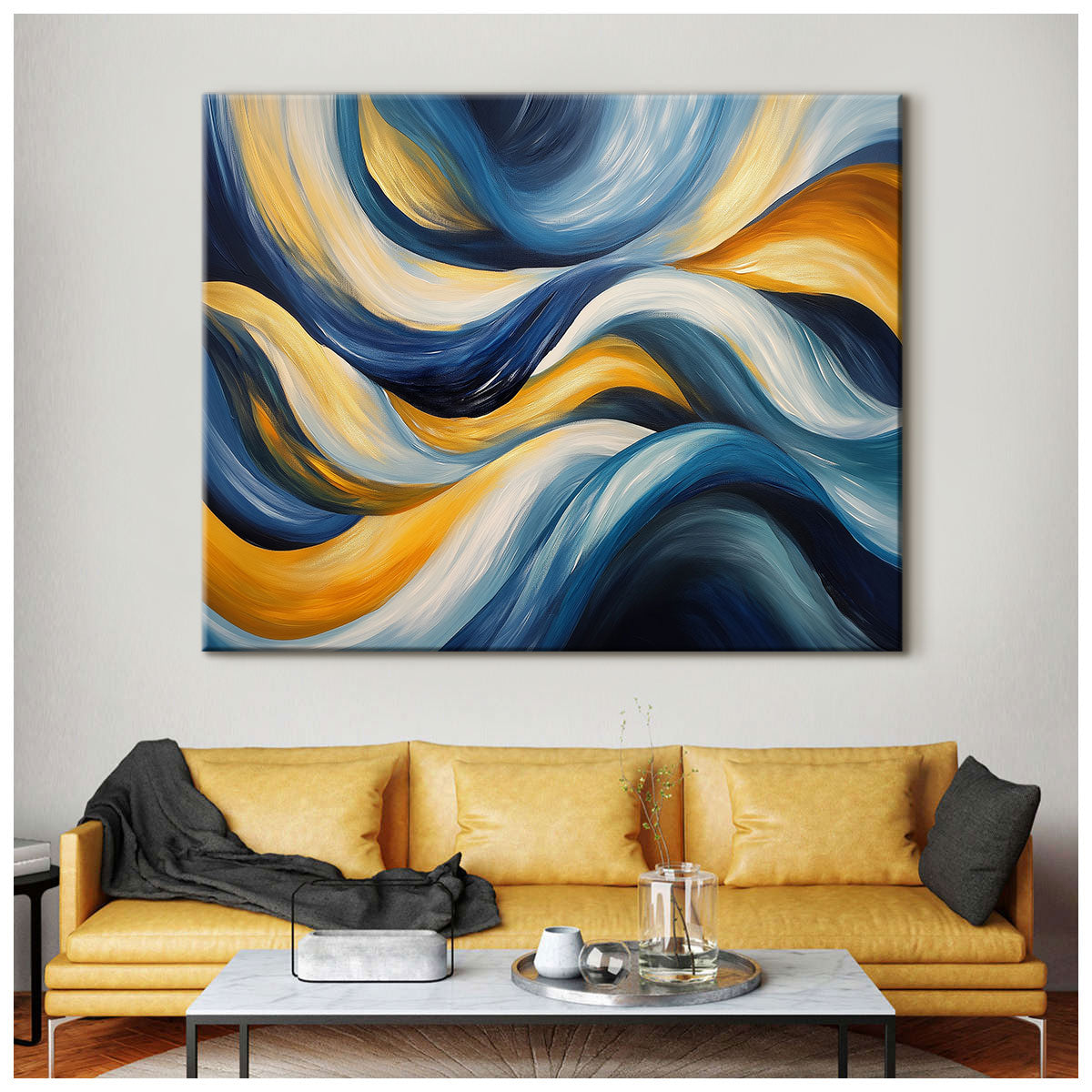 Color Blocks Abstract Minimalist Canvas Wall Art