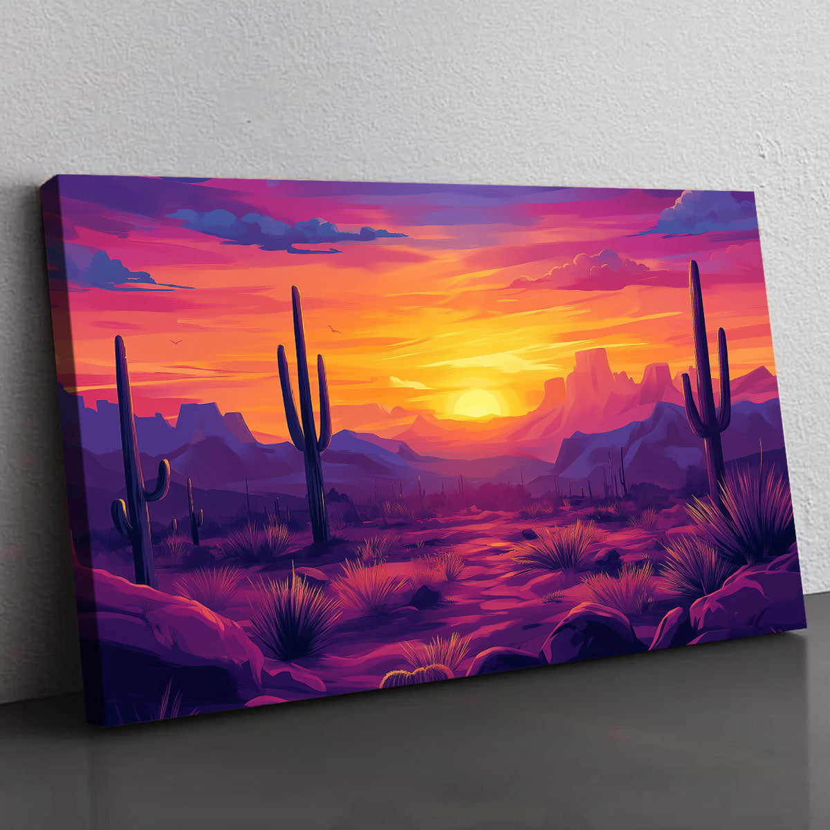 Mystical Desert Painting Canvas Nature Artwork
