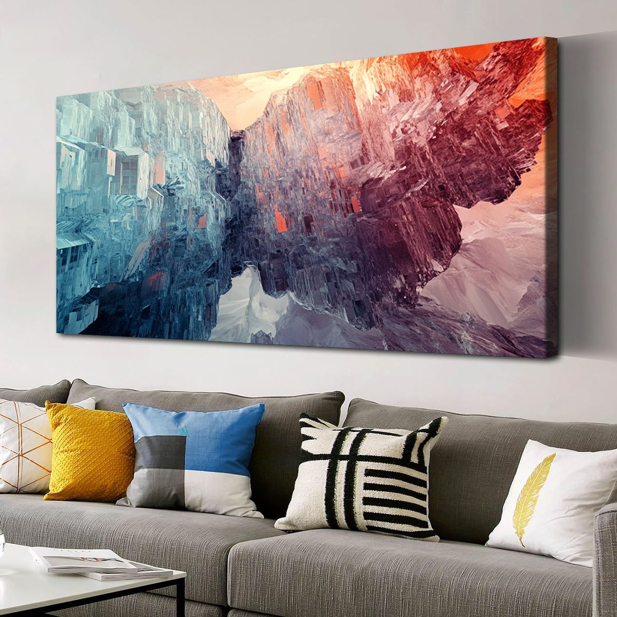 Horizons Landscape Abstract Canvas Wall Art for Living Room