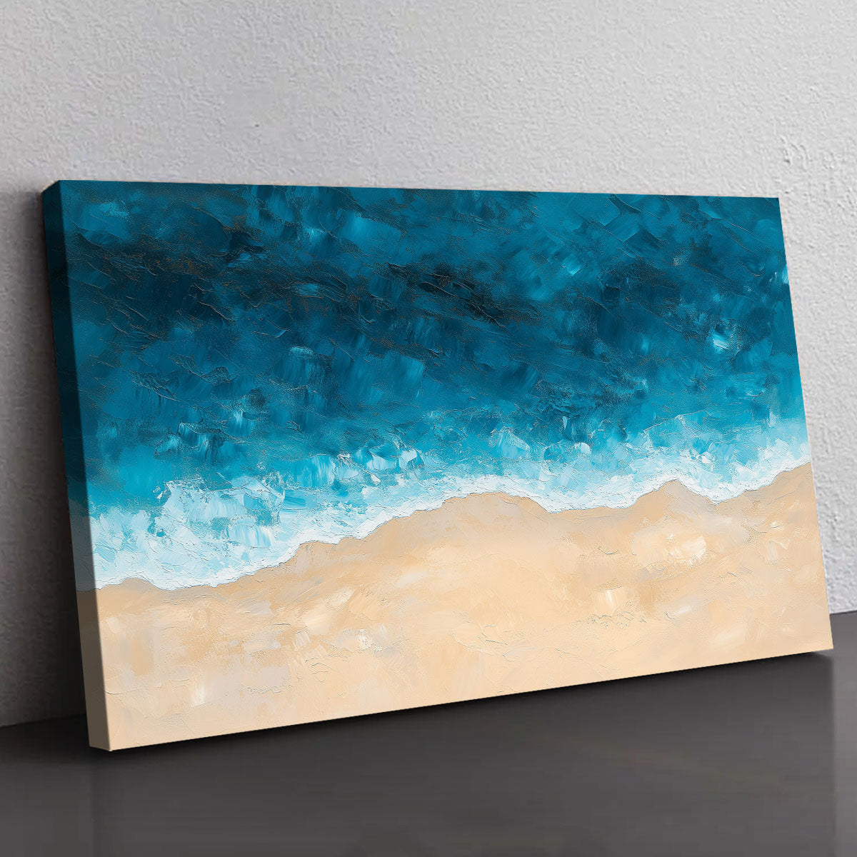 Incoming Tide Aerial View Canvas Beach Wall Art