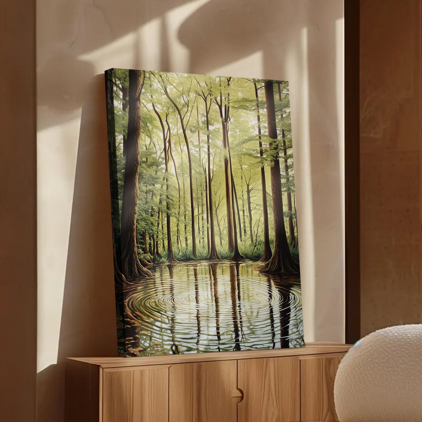 Tranquil Reflections Landscape Abstract Canvas Wall Art