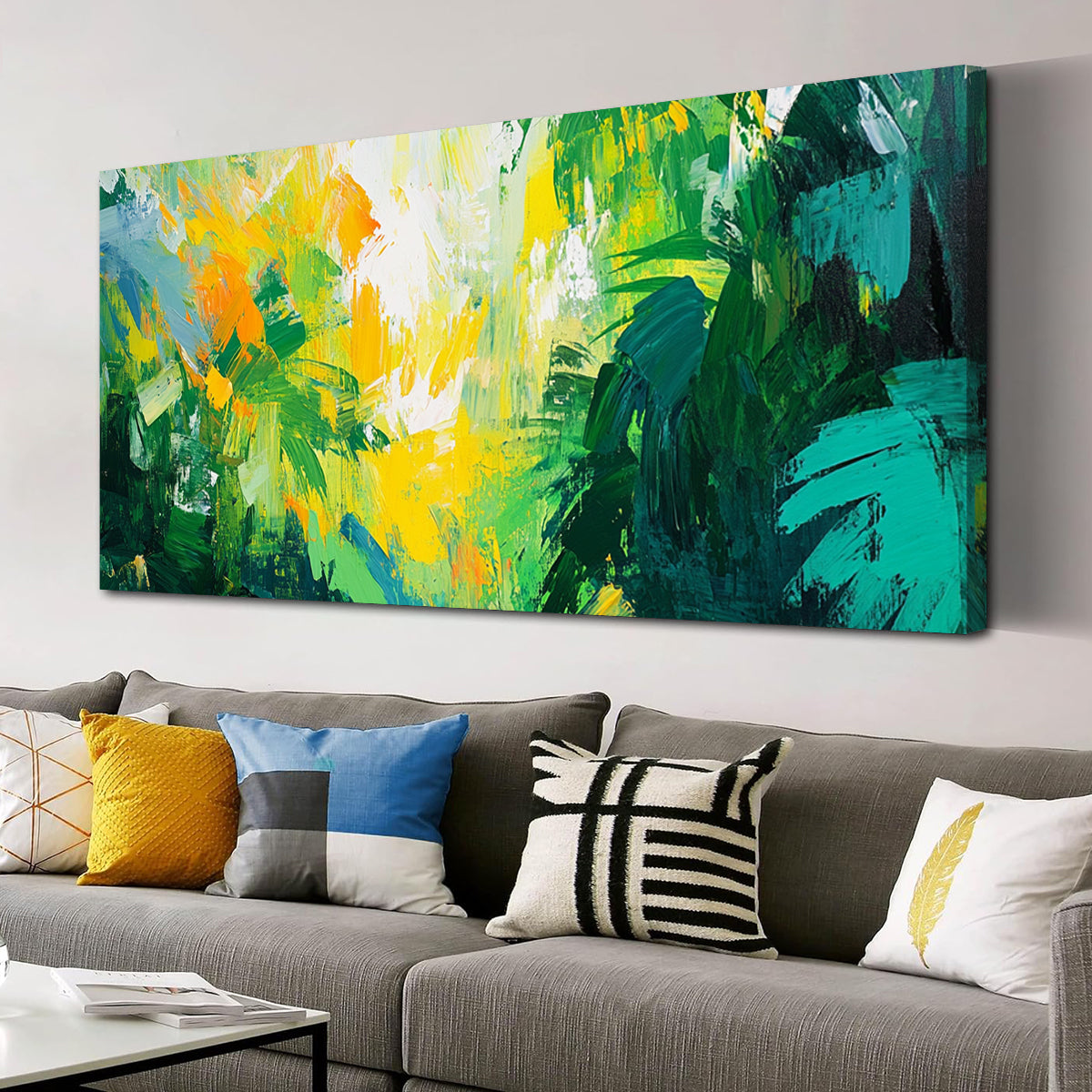 Vibrant Wilderness Impressionistic Abstract Canvas Wall Art