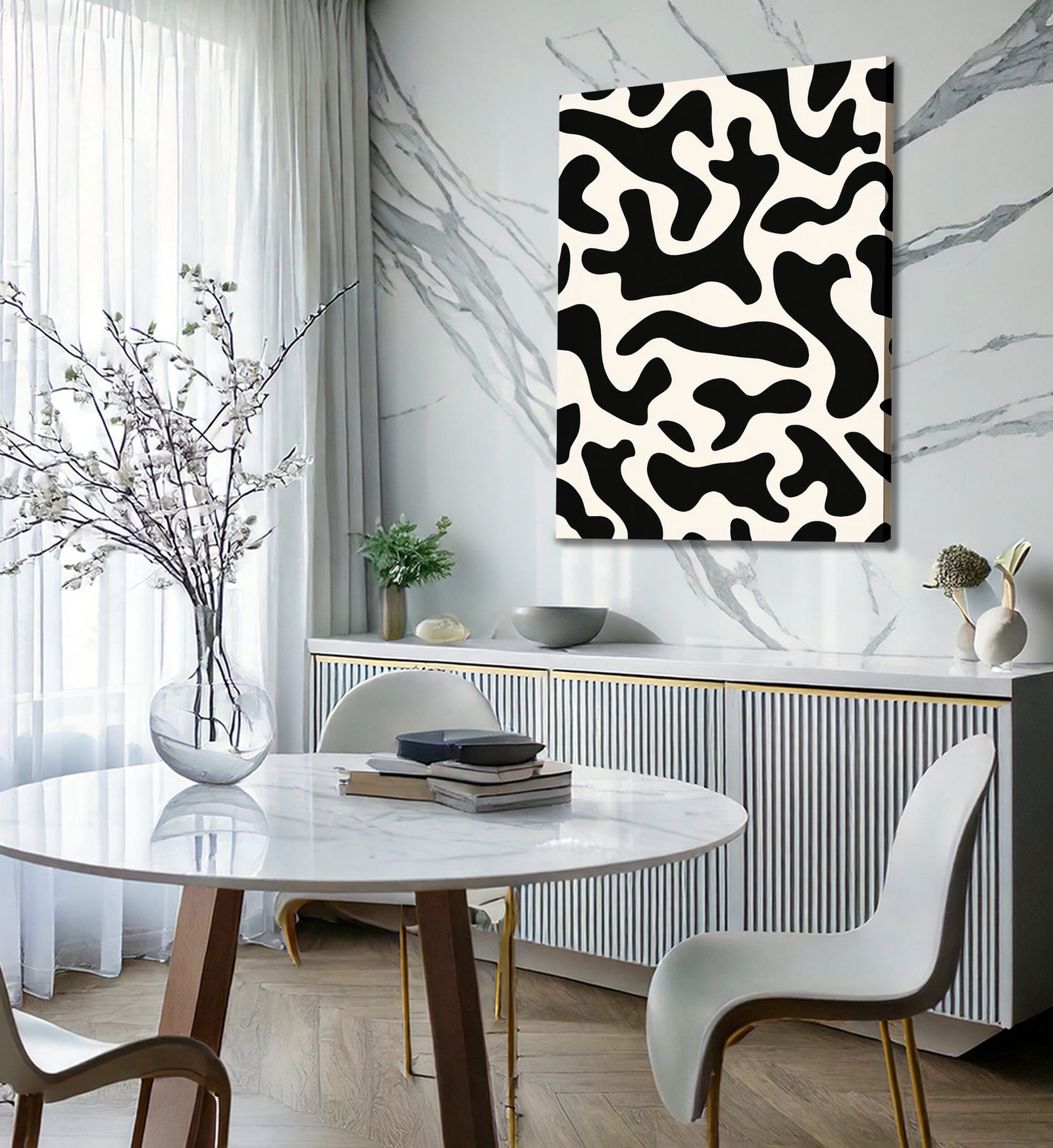 Serenity Vertical Canvas Abstract Wall Art