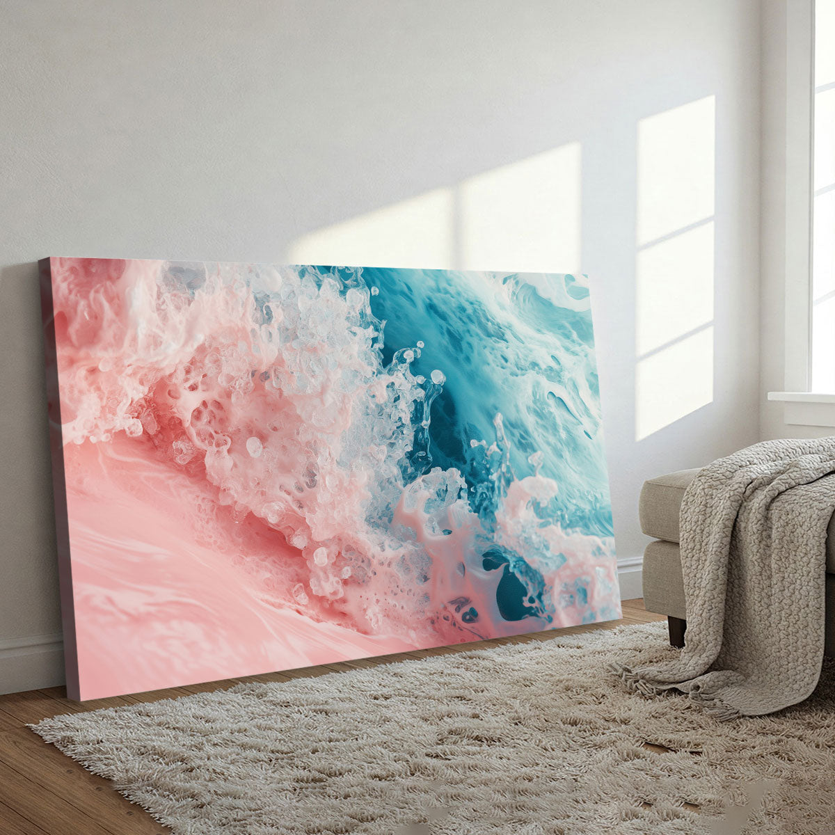 Fluid Waves Chromatic Abstract Beach Wall Art