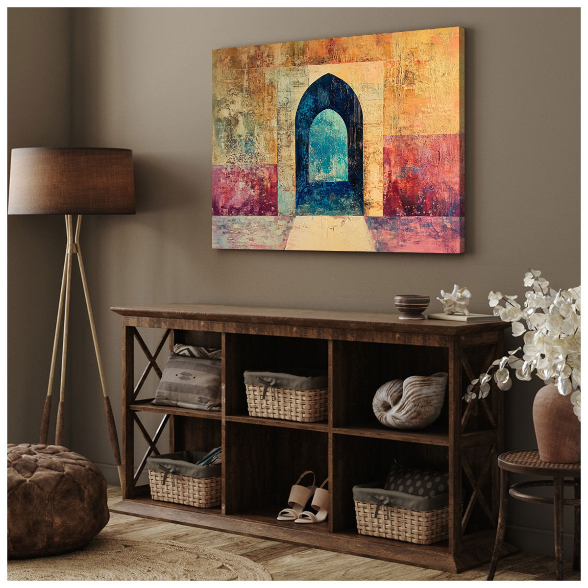 Archway Layers Boho Canvas Wall Art