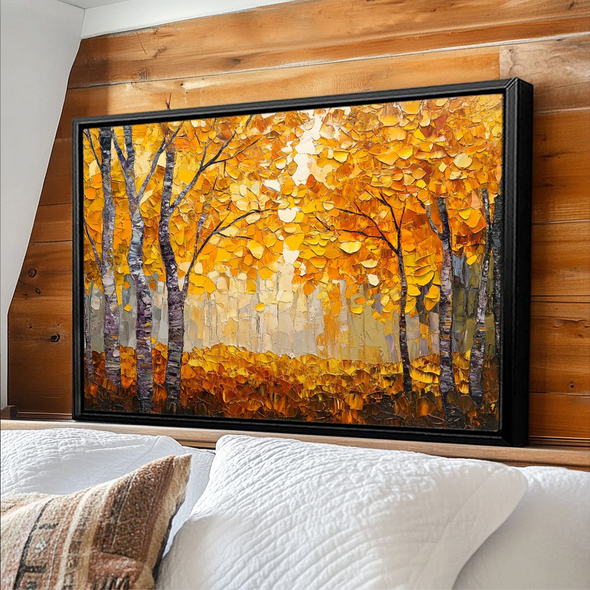 Autumn Landscape Abstract Canvas Wall Art for Living Room