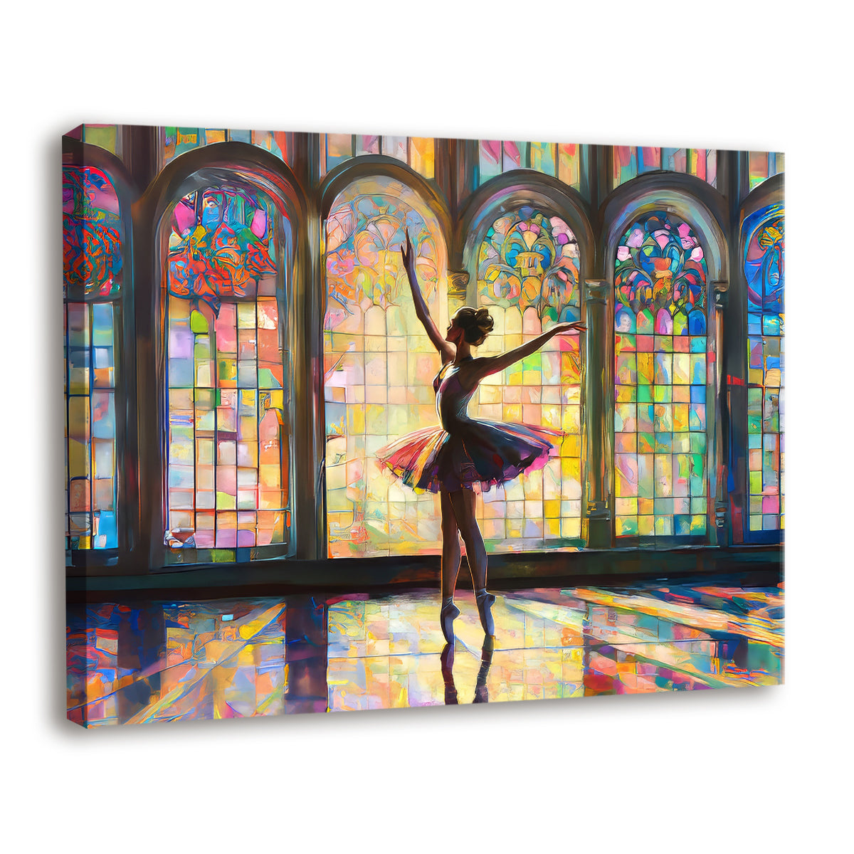 Graceful Ballerina Dancing Oil Painting Canvas Wall Art