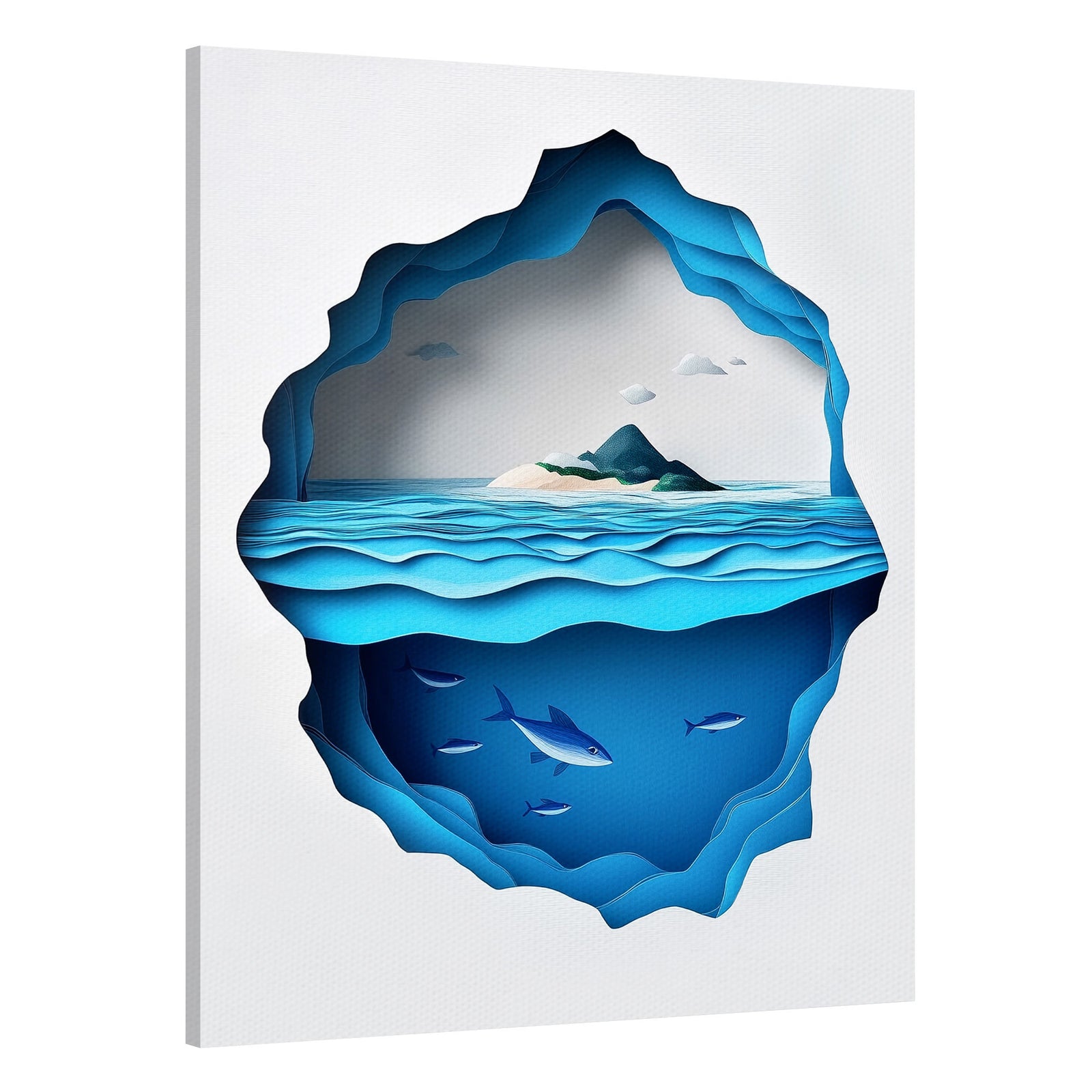 Hidden Ocean Layers Abstract Artwork