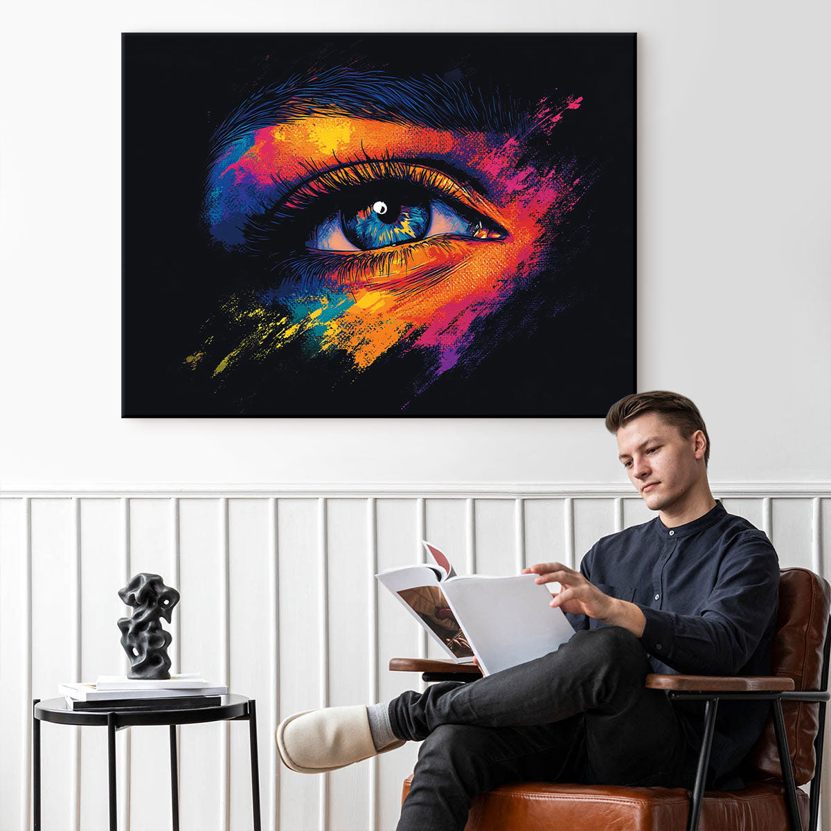 Pop Art Inner Gaze Eye Canvas Wall Art