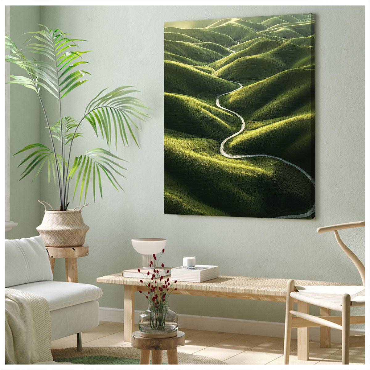 Green Hills Landscape Mountain Wall Art