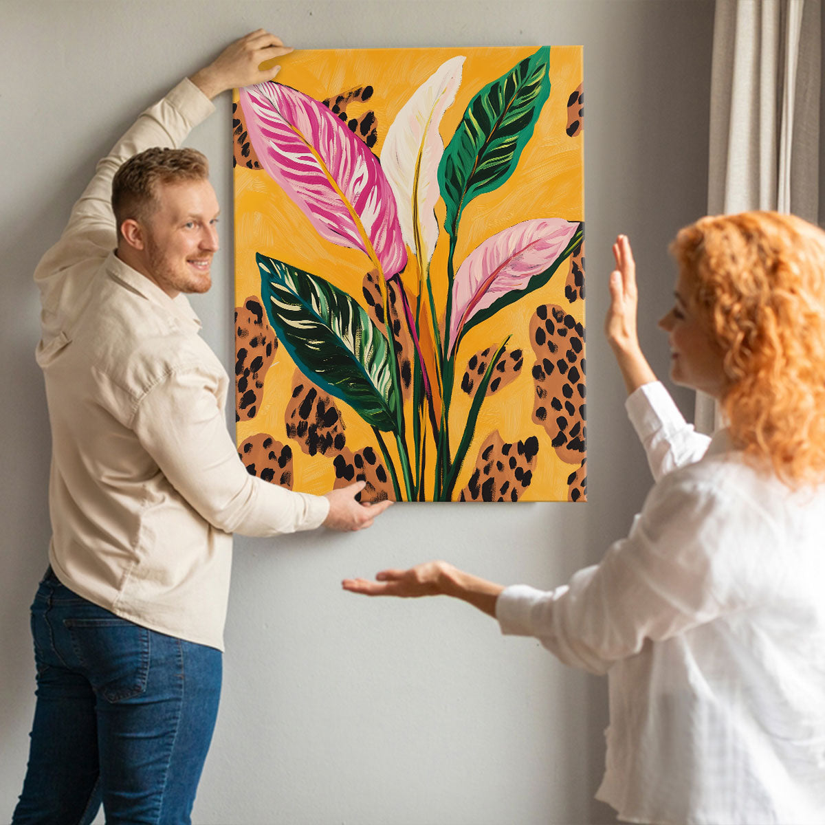 Colorful Leaves Canvas Botanical Print