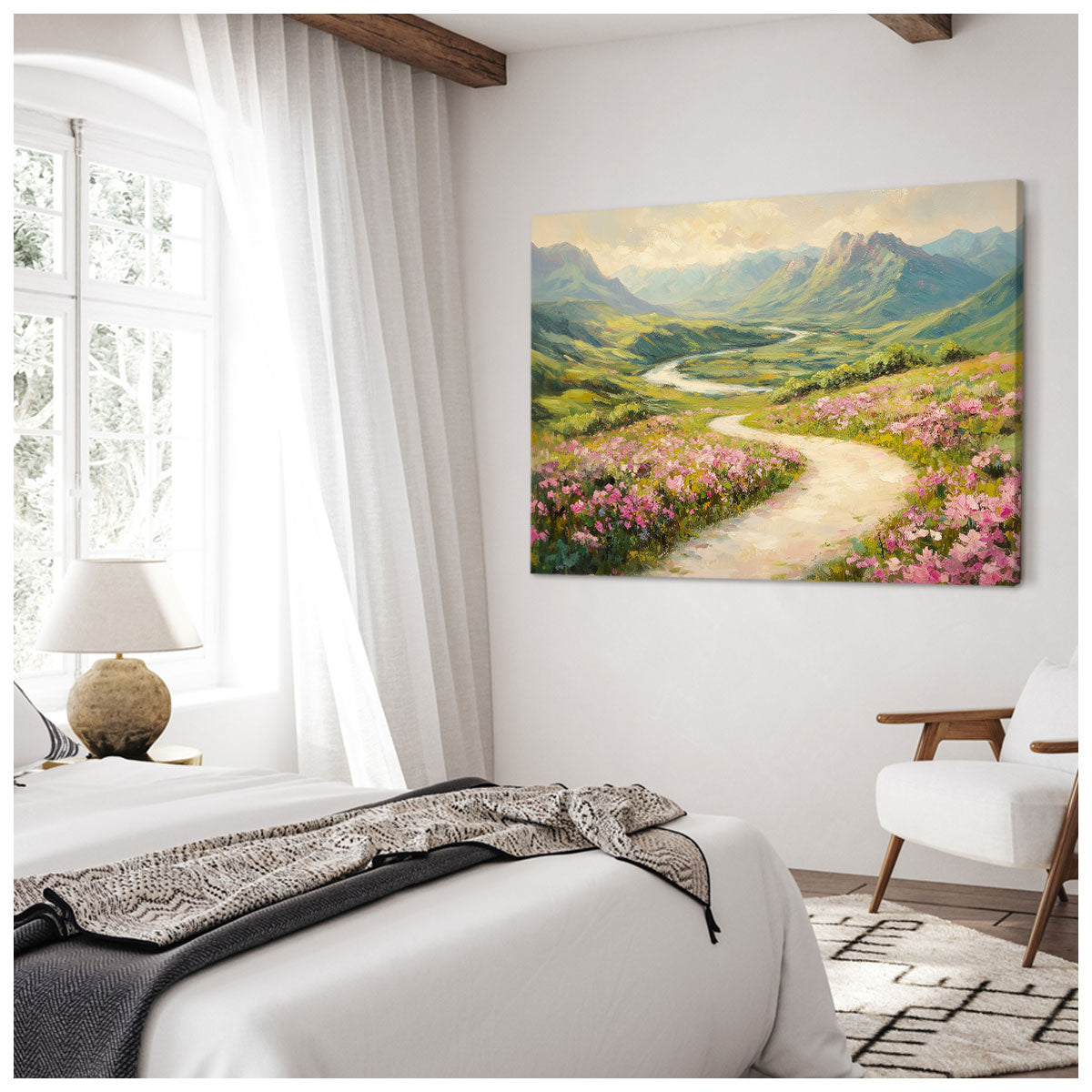 Blooming Valley Pathway Fine Arts Print