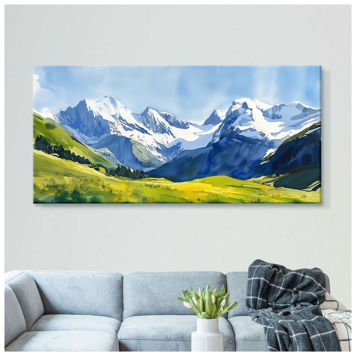 Abstract Green Landscape Nature Artwork