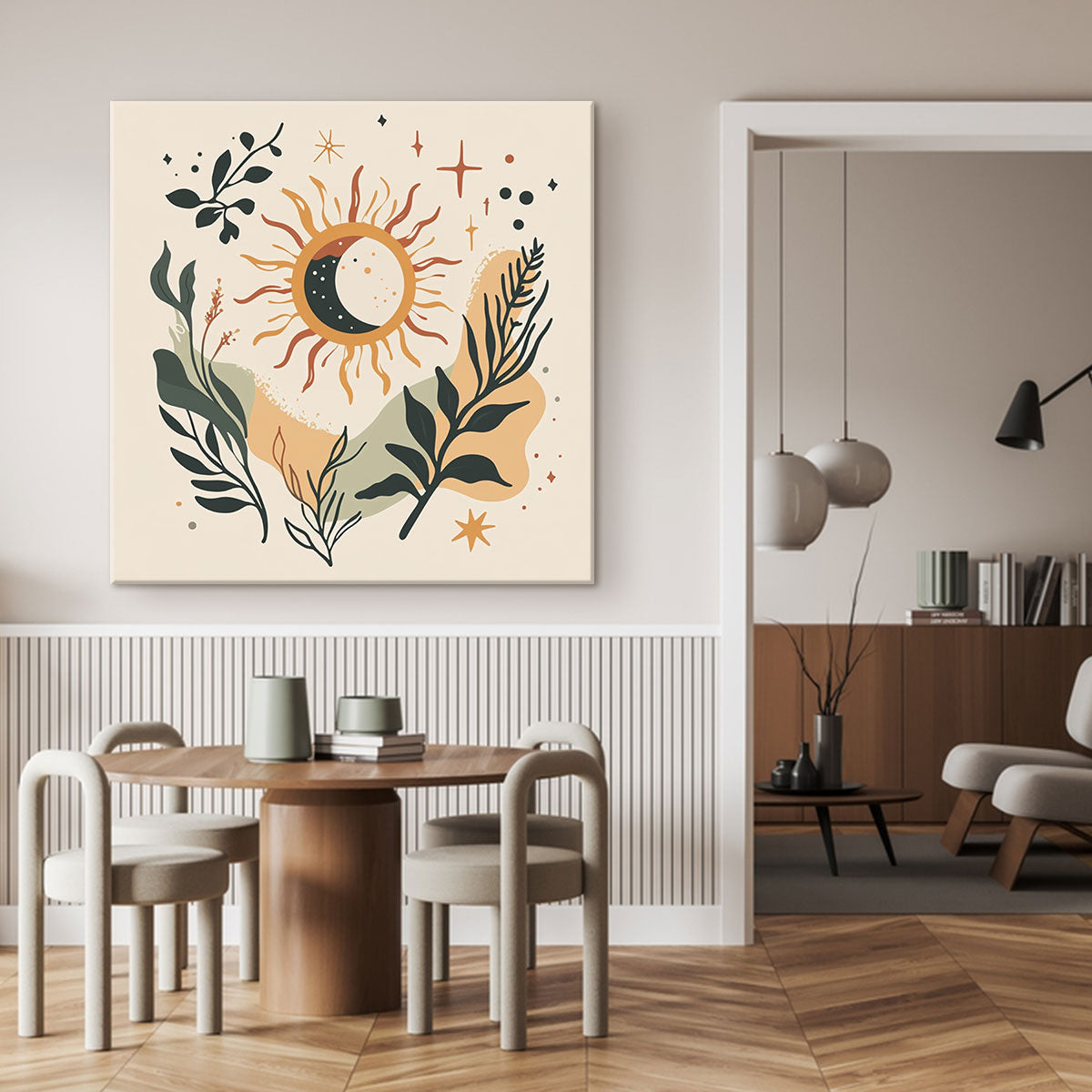Sun And Moon Botanical Boho Wall Decor