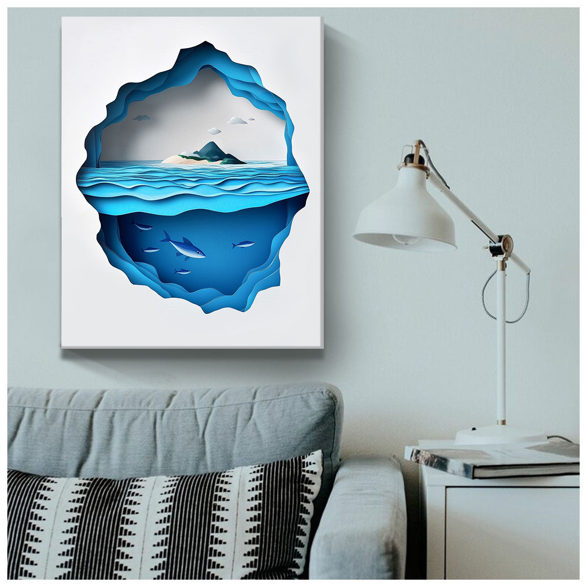 Hidden Ocean Layers Abstract Artwork