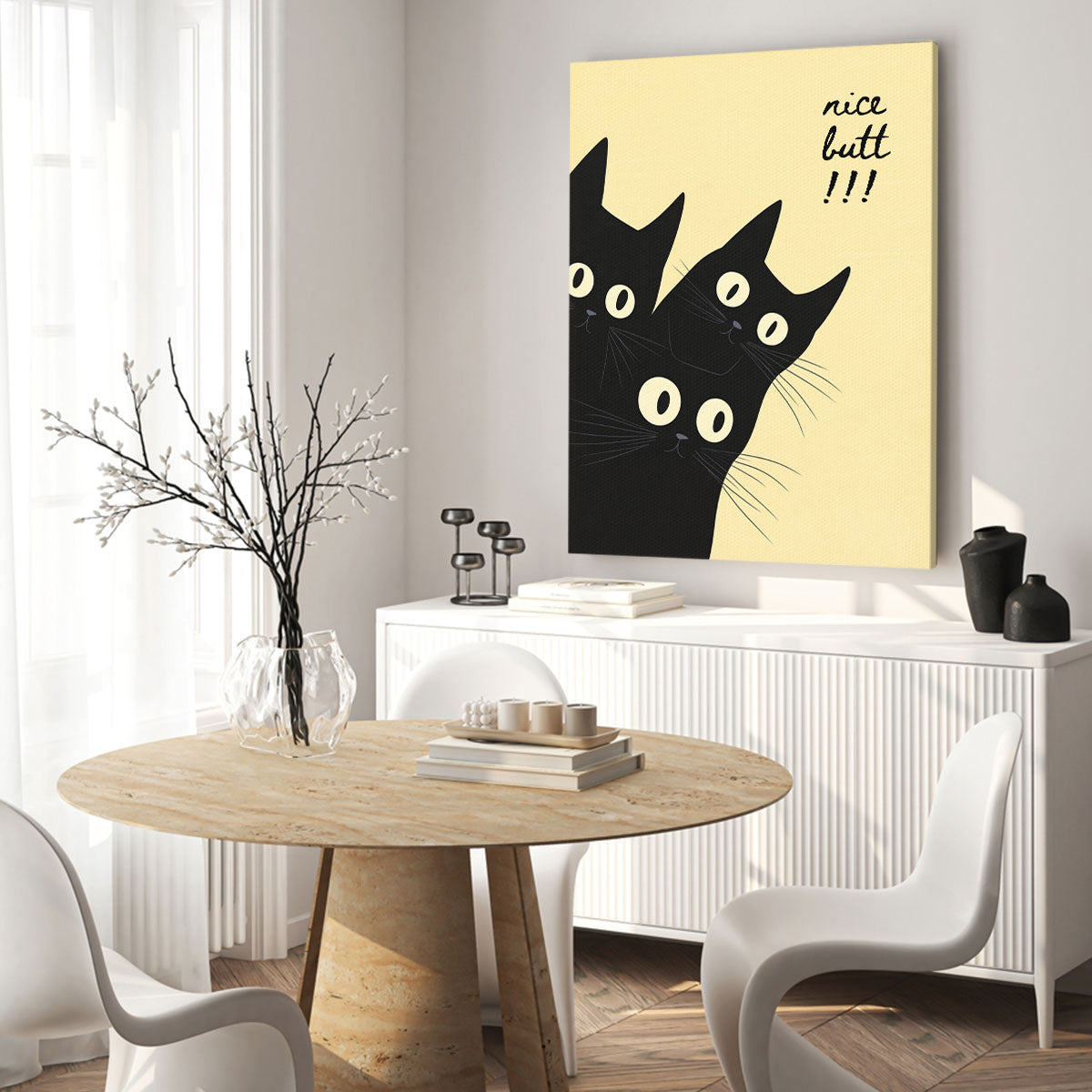 Cheeky Cat Quote Modern Wall Artwork