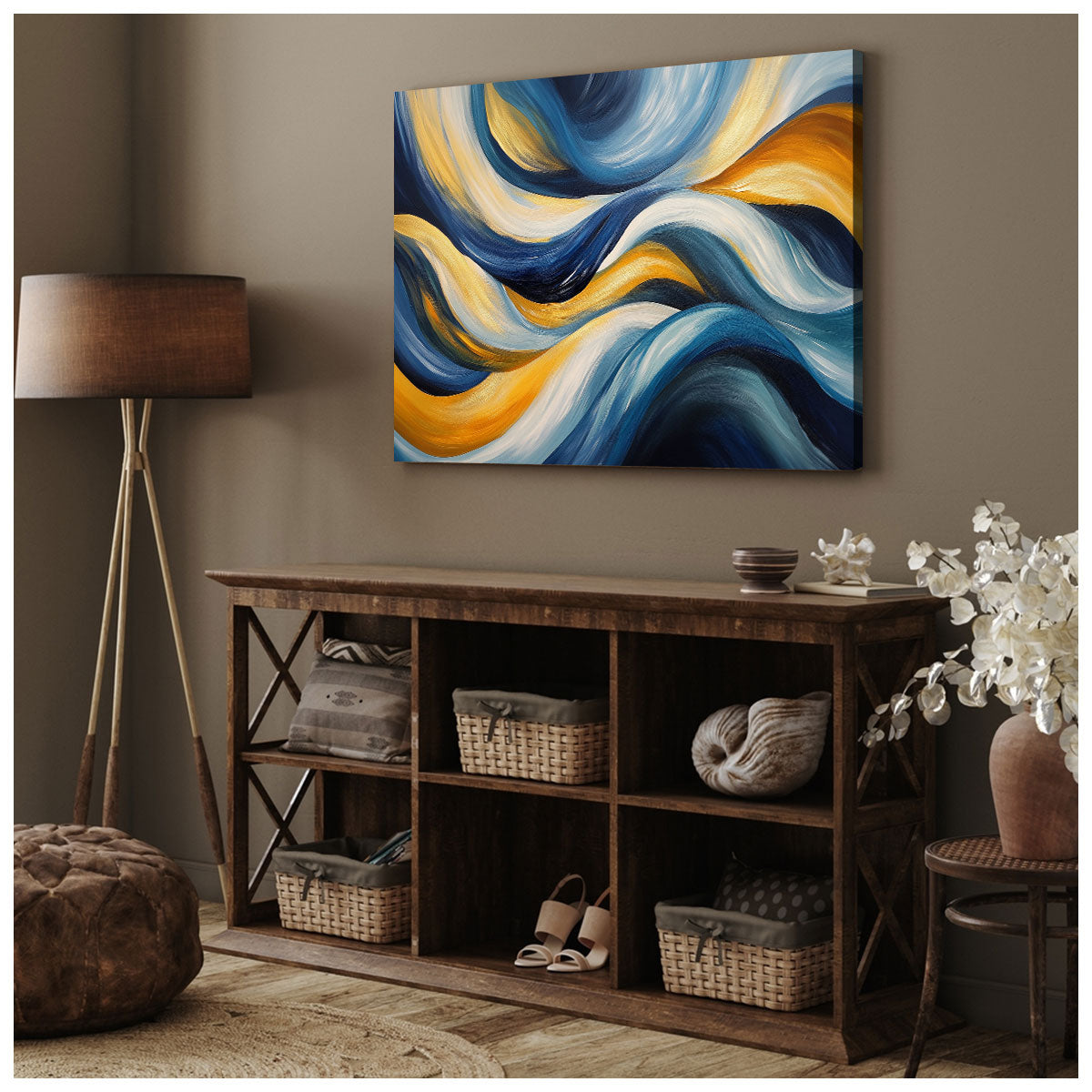 Color Blocks Abstract Minimalist Canvas Wall Art