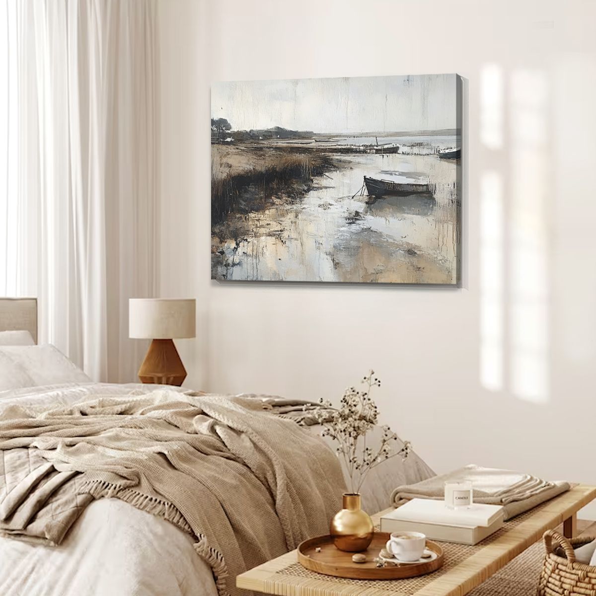 Quiet Waters Realism Abstract Canvas Wall Art for Living Room
