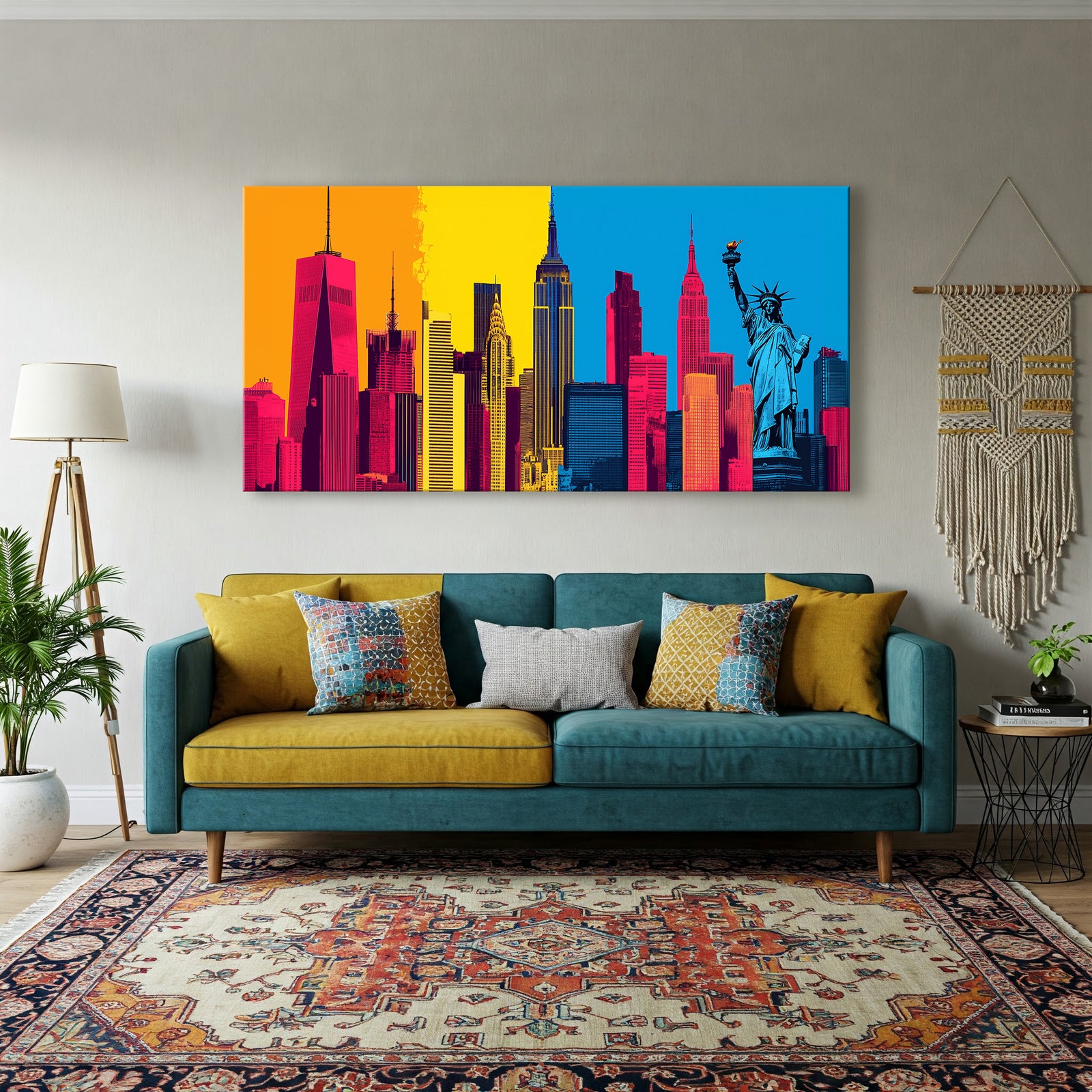 Pop Art New York City Landmarks Canvas Wall Art