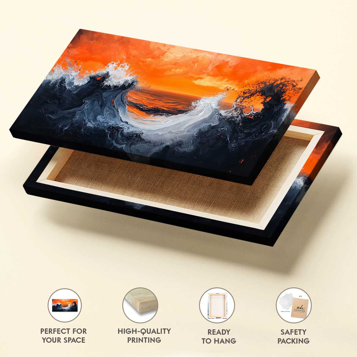 Turbulent Waves Fine Arts Print