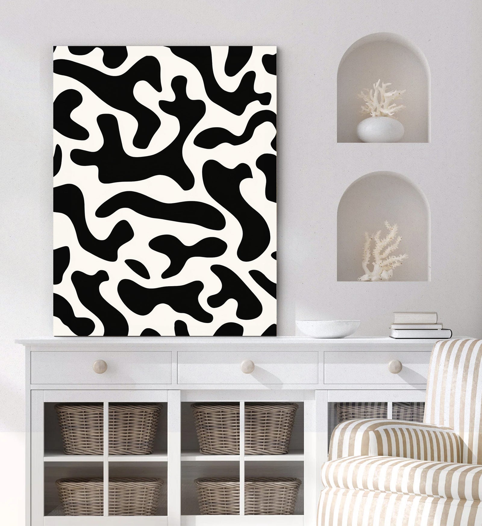 Serenity Vertical Canvas Abstract Wall Art