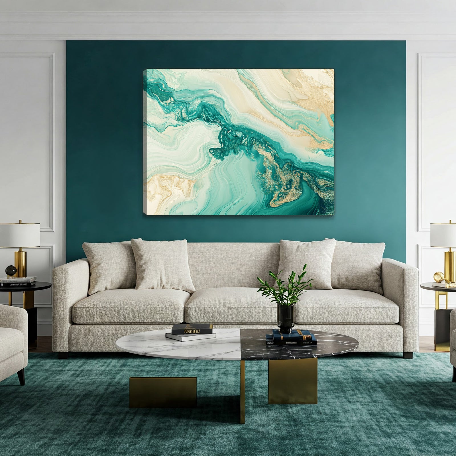 Layered Abstract Canvas Wall Art – Textured Minimalist Painting