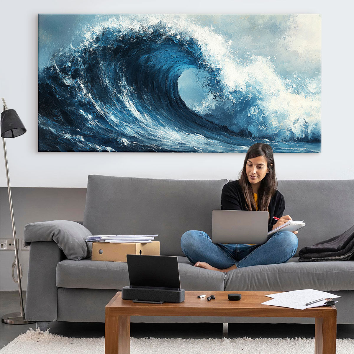 Turbulent Ocean Wave Canvas Beach Wall Art