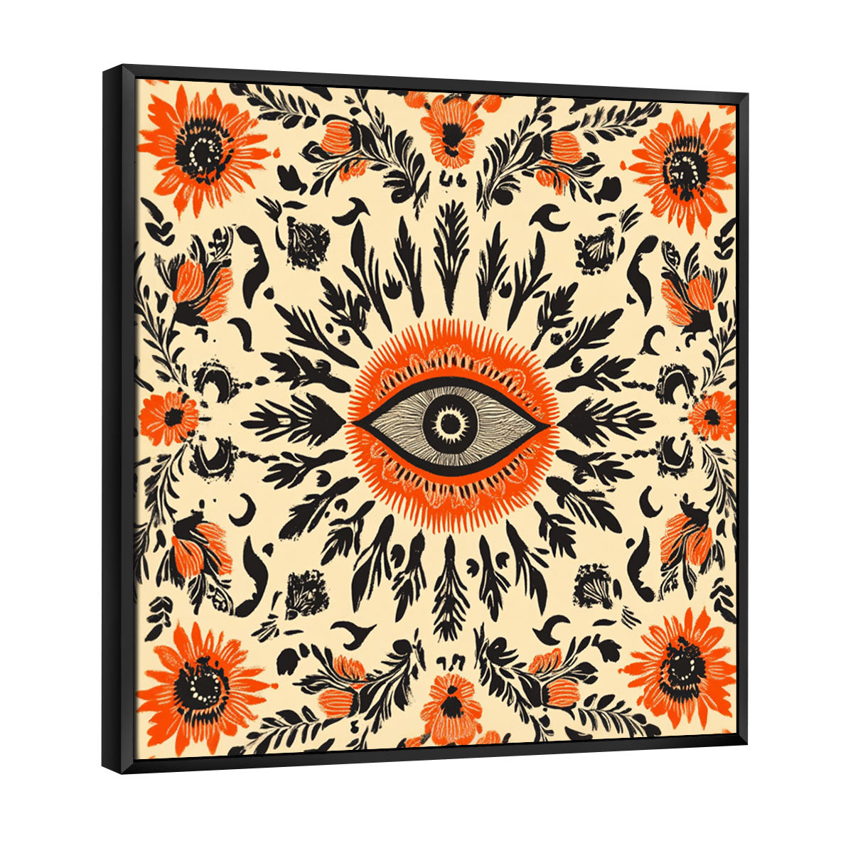 Golden Daisy Grid Boho Wall Decor