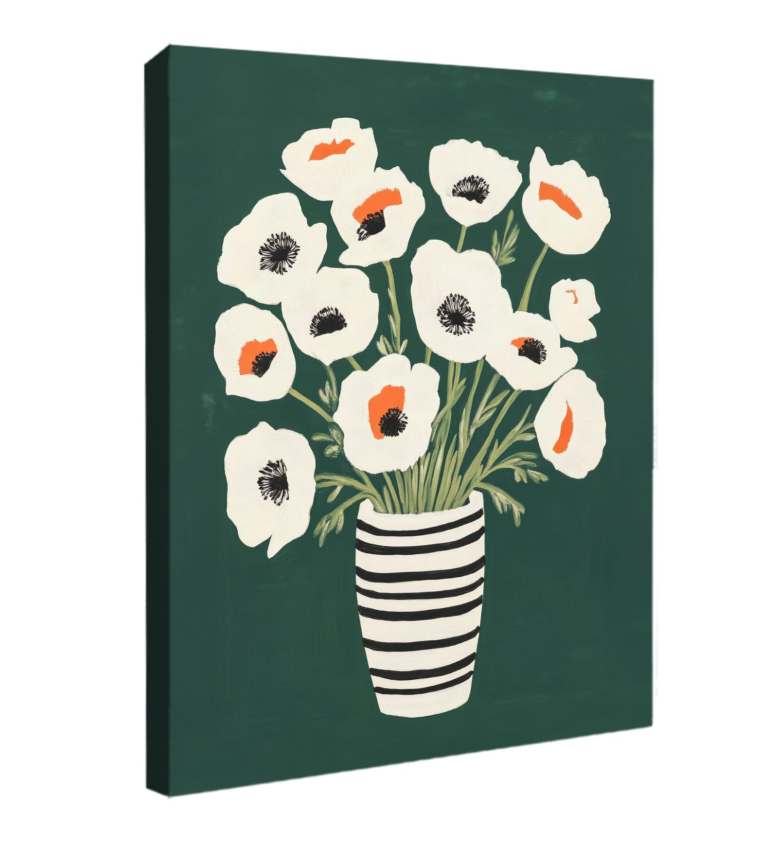 Poppies Bouquet Modern Wall Artwork!