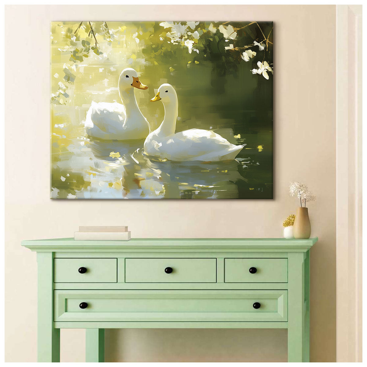 Tranquil Waters Companions Duck Painting