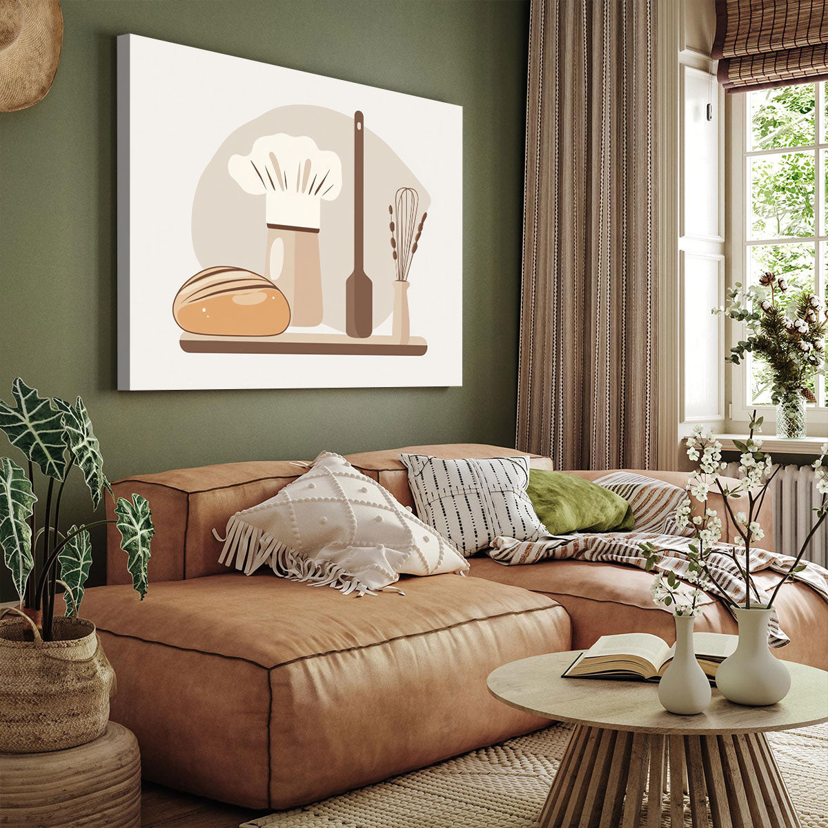Minimalist Kitchen Utensils Canvas Wall Art