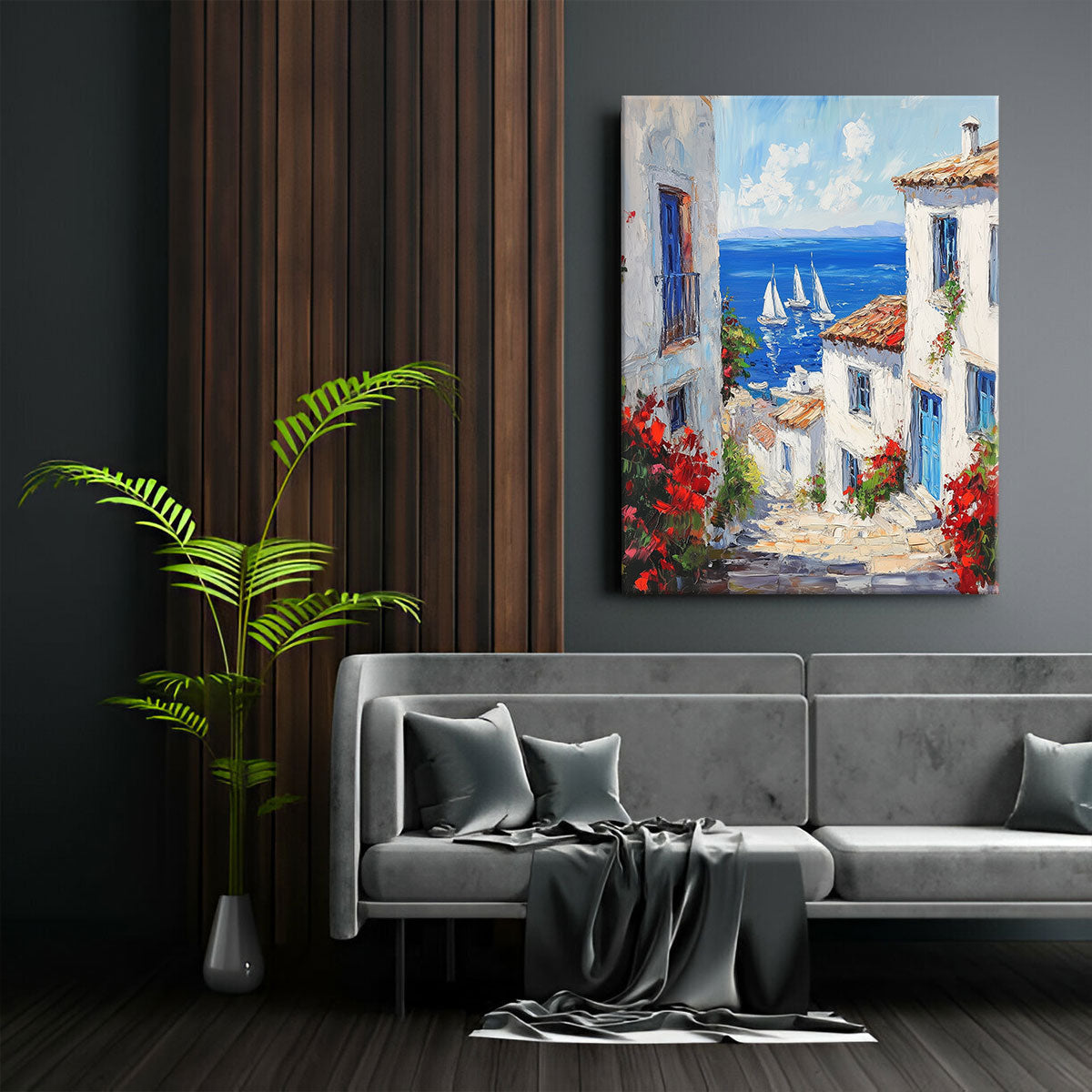 Mediterranean Art Azure Beach Wall Art