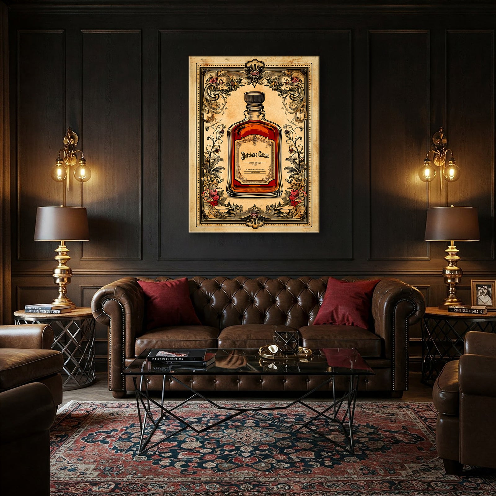 Old-Fashioned Apothecary Label Canvas Print with Vintage Details