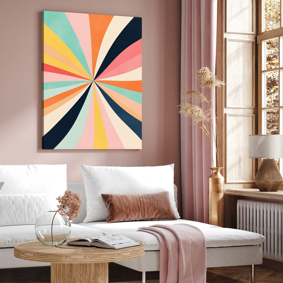 Sun Burst Energy Canvas Vintage Artwork