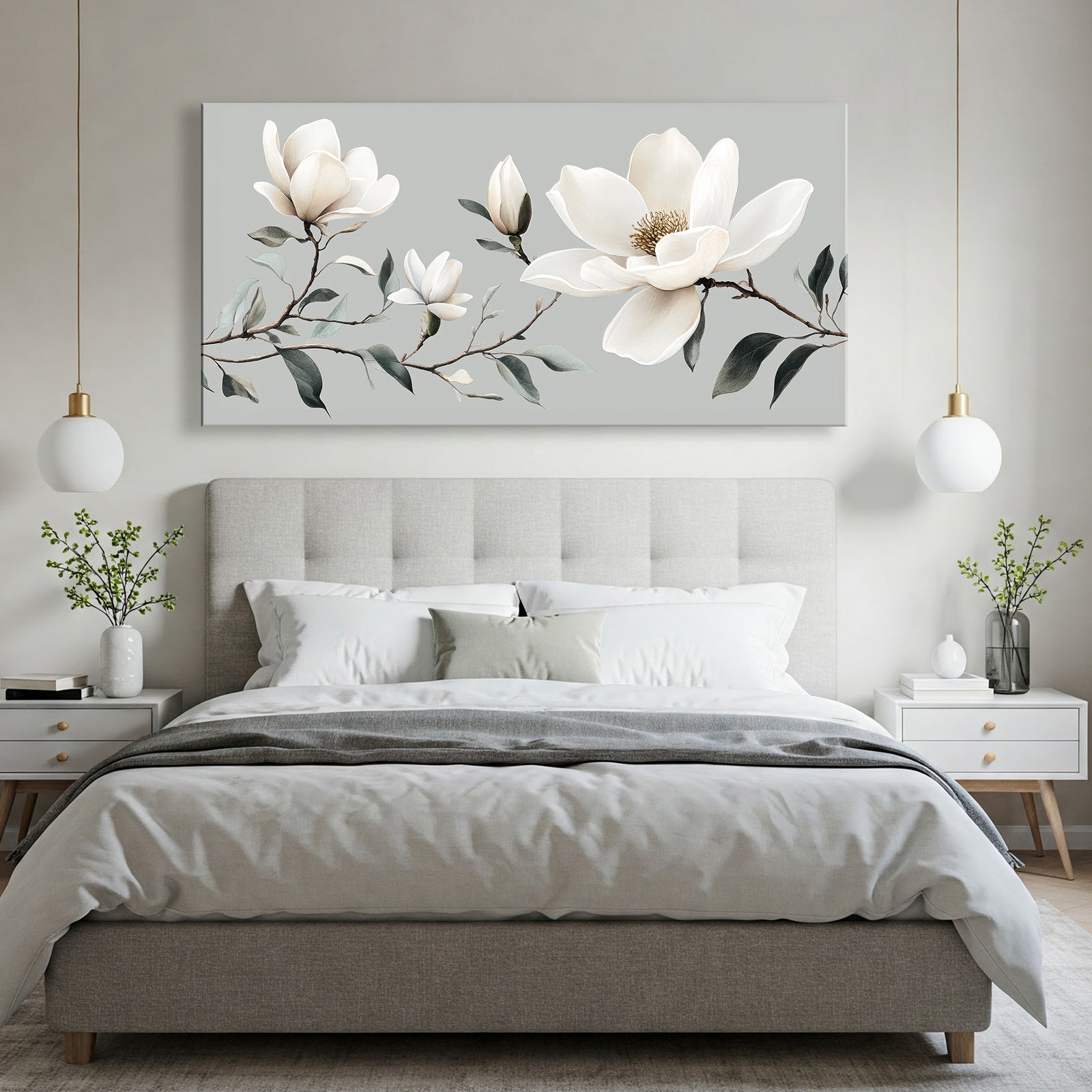 Magnolia Branch Modern Wall Artwork
