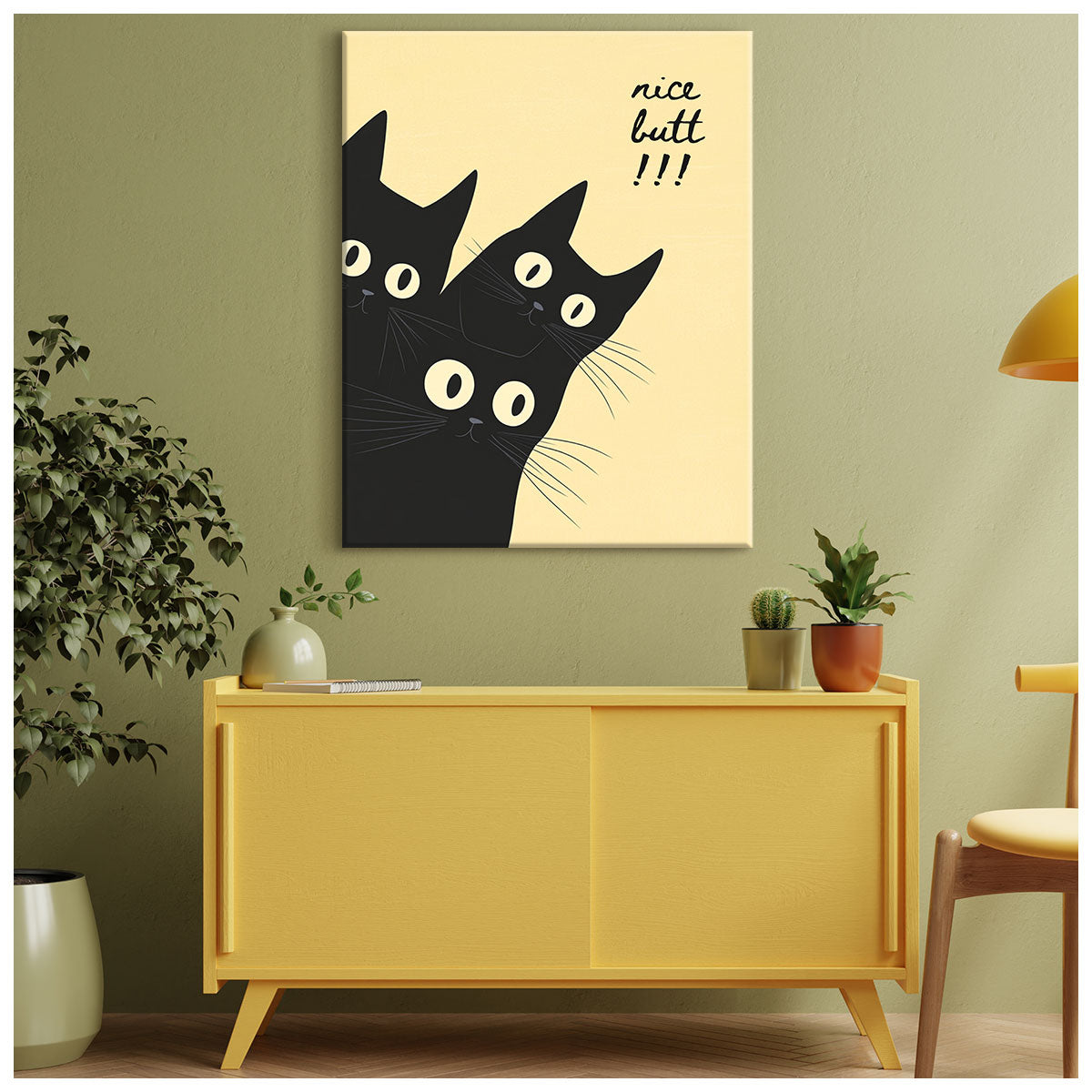 Cheeky Cat Quote Modern Wall Artwork