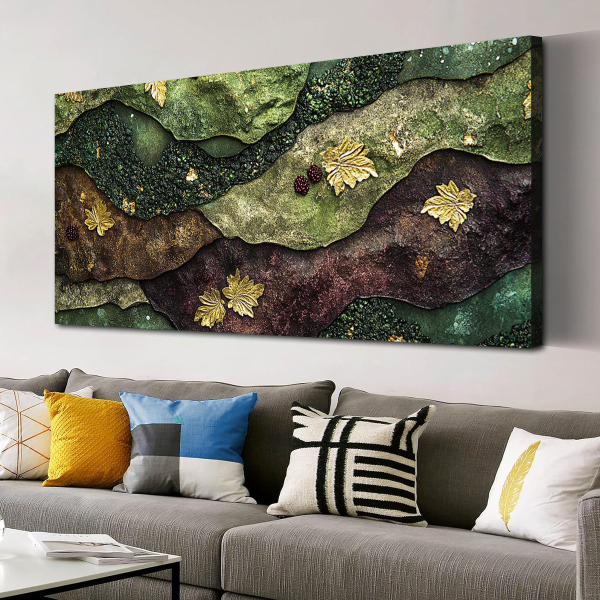 Autumn Landscape Abstract Canvas Wall Art for Living Room