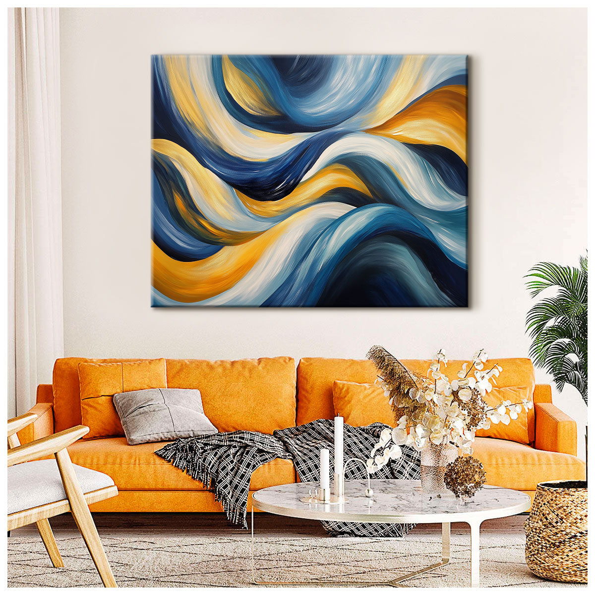 Color Blocks Abstract Minimalist Canvas Wall Art